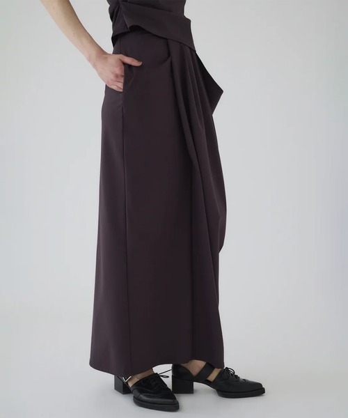 Cut drape SK カットドレープスカート ブラック 36 RIM.ARK/リムアーク】Cut drape SK/カットドレープスカート（スカート