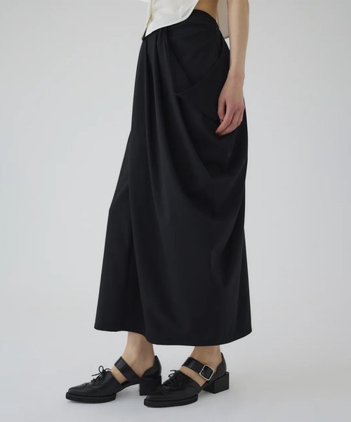 Cut drape SK カットドレープスカート ブラック 36 Cut drape SK