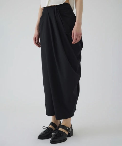 RIM.ARK(リムアーク)の「【RIM.ARK/リムアーク】Cut drape SK/カットドレープスカート(スカート・レディース・ダークブラウン/ブラック・36/38)」の21枚目の写真