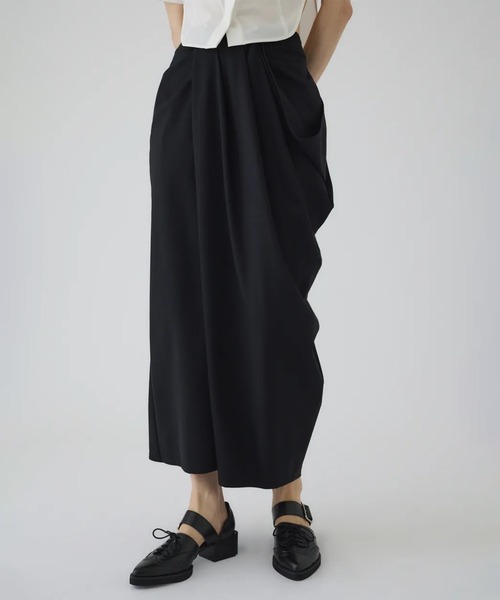 RIM.ARK(リムアーク)の「【RIM.ARK/リムアーク】Cut drape SK/カットドレープスカート(スカート・レディース・ダークブラウン/ブラック・36/38)」の22枚目の写真