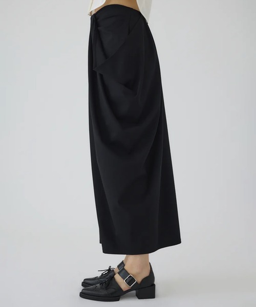 Cut drape SK カットドレープスカート ブラック 36 RIM.ARK/リムアーク】Cut drape SK/カットドレープスカート（スカート