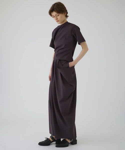 RIM.ARK(リムアーク)の「【RIM.ARK/リムアーク】Cut drape SK/カットドレープスカート(スカート・レディース・ダークブラウン/ブラック・36/38)」の13枚目の写真