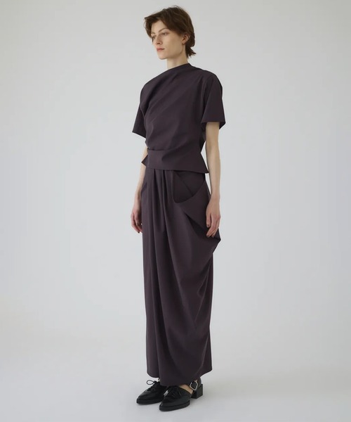 RIM.ARK(リムアーク)の「【RIM.ARK/リムアーク】Cut drape SK/カットドレープスカート(スカート・レディース・ダークブラウン/ブラック・36/38)」の11枚目の写真