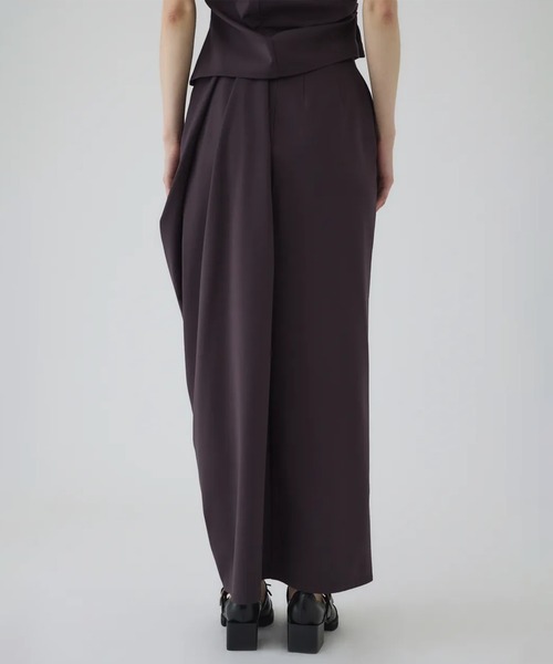 RIM.ARK(リムアーク)の「【RIM.ARK/リムアーク】Cut drape SK/カットドレープスカート(スカート・レディース・ダークブラウン/ブラック・36/38)」の6枚目の写真