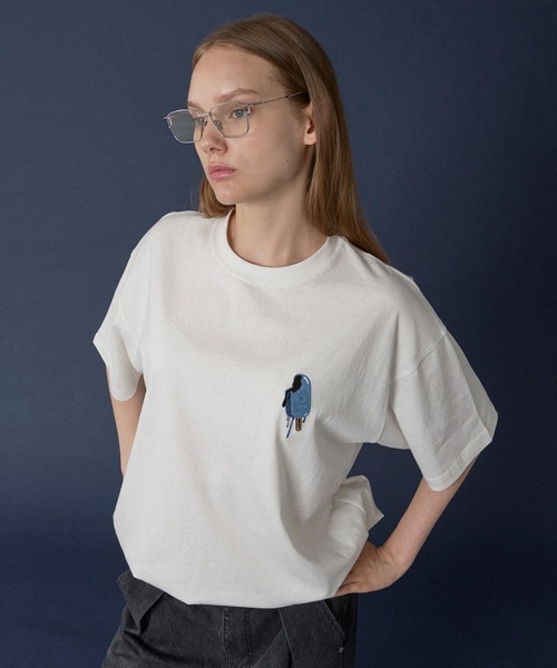 ☆MGA☆フィヨルド グリッターロゴTシャツＸＬ＊タオル2点set＋おまけ付き☆ GLITTER LOGO 3/4 SLEEVE TEE | CUT&SEWN | MADISONBLUE