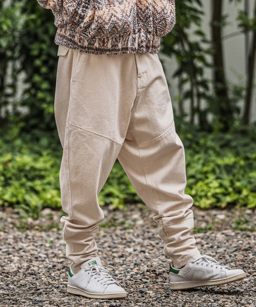 CAMBIO（カンビオ）の「mp13939-バックリブダックサルエルテーパードパンツ（その他パンツ・メンズ・ブラック/カーキ/アイボリー・M/L/XL）」の6枚目の写真