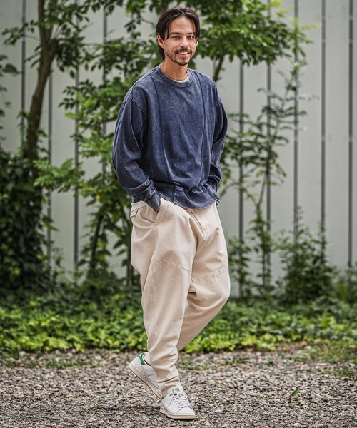 CAMBIO（カンビオ）の「mp13939-バックリブダックサルエルテーパードパンツ（その他パンツ・メンズ・ブラック/カーキ/アイボリー・M/L/XL）」の7枚目の写真