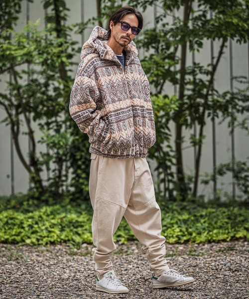 CAMBIO（カンビオ）の「mp13939-バックリブダックサルエルテーパードパンツ（その他パンツ・メンズ・ブラック/カーキ/アイボリー・M/L/XL）」の9枚目の写真