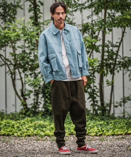 mp13939-バックリブダックサルエルテーパードパンツ（その他パンツ