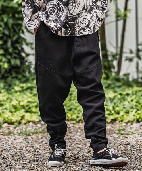 CAMBIO（カンビオ）の「mp13939-バックリブダックサルエルテーパードパンツ（その他パンツ・メンズ・ブラック/カーキ/アイボリー・M/L/XL）」の18枚目の写真