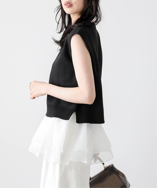 AMELY(エミリー)の「サマーニット×シアーペプラムセットアイテム(セットアップ・レディース・ホワイト×ホワイト/ホワイト×ブラック/グレー×ホワイト/ブラック×ブラック/ブラック×ホワイト・フリー)」の18枚目の写真