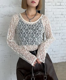 PAGEBOY | カットレースメローロングスリーブ(Tシャツ/カットソー)