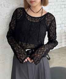 PAGEBOY | カットレースメローロングスリーブ(Tシャツ/カットソー)