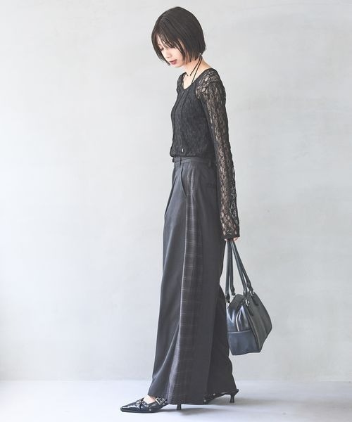 カットレースメローロングスリーブ（Tシャツ/カットソー）｜PAGEBOY