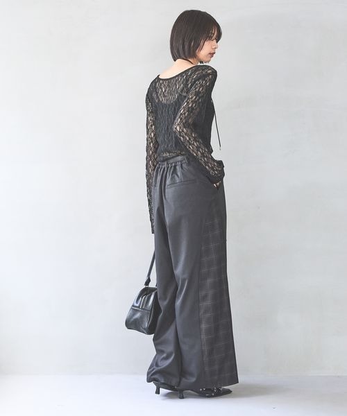 PAGEBOY（ページボーイ）の「カットレースメローロングスリーブ（Tシャツ/カットソー・レディース・ブルー系その他/オフホワイト/ブラック/チャコールグレー・FREE）」の11枚目の写真