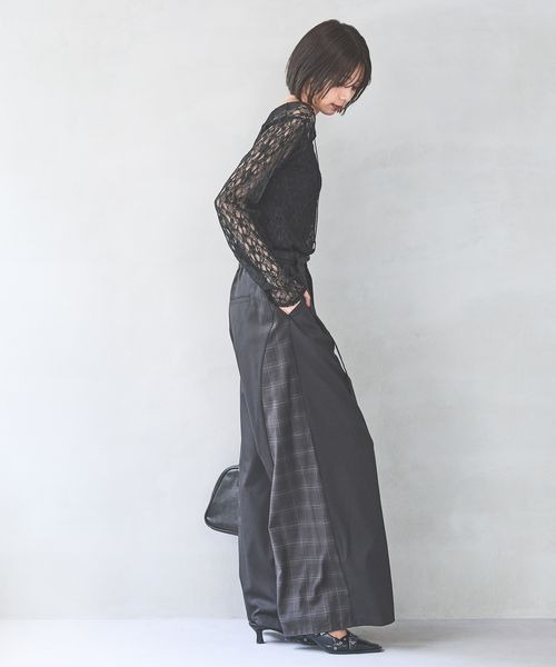 PAGEBOY（ページボーイ）の「カットレースメローロングスリーブ（Tシャツ/カットソー・レディース・ブルー系その他/オフホワイト/ブラック/チャコールグレー・FREE）」の12枚目の写真