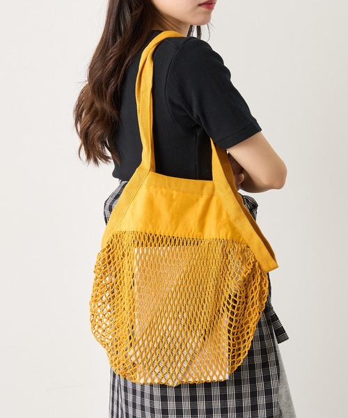 WESTFORD MILL(ウエストフォードミル)の「【WESTFORD MILL】オーガニックコットンメッシュバッグ ハンドバッグ マルシェバッグ 買い物 カラーバッグ マルシェバッグ WM150-O VTS(トートバッグ・レディース・イエロー/ネイビー/オレンジ/ブラック/オリーブ/ブルー/ナチュラル/グレー/セージグリーン・FREE)」の8枚目の写真