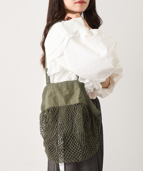 WESTFORD MILL(ウエストフォードミル)の「【WESTFORD MILL】オーガニックコットンメッシュバッグ ハンドバッグ マルシェバッグ 買い物 カラーバッグ マルシェバッグ WM150-O VTS(トートバッグ・レディース・イエロー/ネイビー/オレンジ/ブラック/オリーブ/ブルー/ナチュラル/グレー/セージグリーン・FREE)」の19枚目の写真