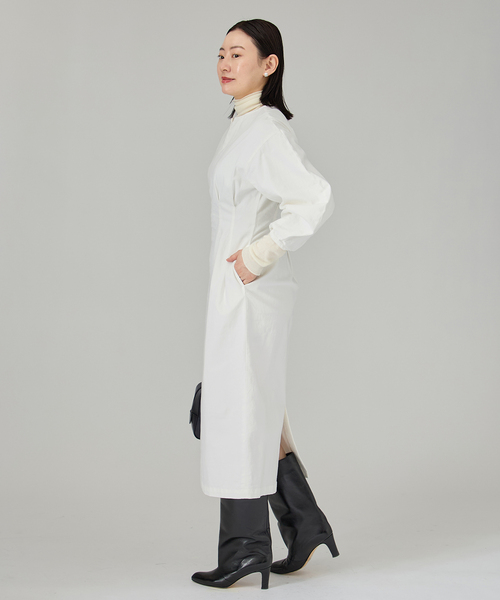 ストレッチデニムウエストシェイプワンピース（ワンピース）｜VERMEIL