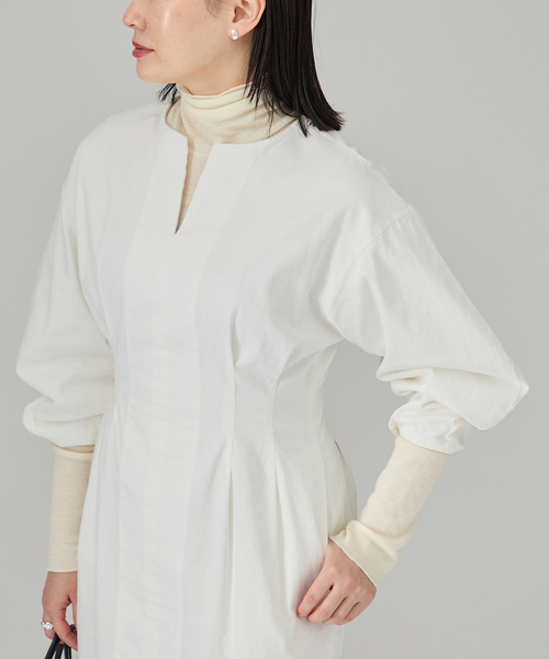 ストレッチデニムウエストシェイプワンピース（ワンピース）｜VERMEIL