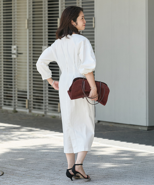 ストレッチデニムウエストシェイプワンピース（ワンピース）｜VERMEIL