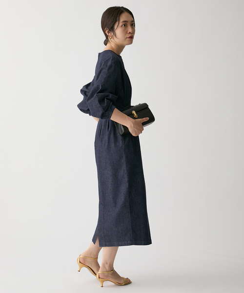 ストレッチデニムウエストシェイプワンピース（ワンピース）｜VERMEIL