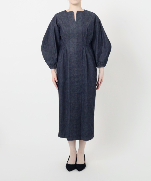 ストレッチデニムウエストシェイプワンピース（ワンピース）｜VERMEIL