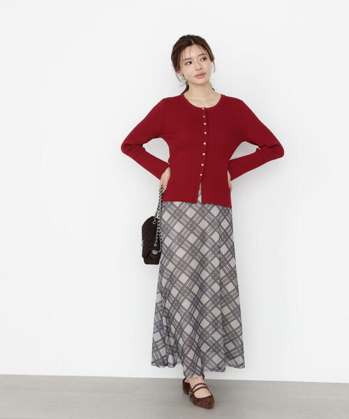 PROPORTION BODY DRESSING（プロポーションボディドレッシング）の「チェックナロースカート / 1215220804（スカート・レディース・ネイビー/ベージュ・P/S/MEDIUM）」の5枚目の写真