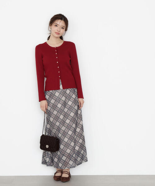 PROPORTION BODY DRESSING（プロポーションボディドレッシング）の「チェックナロースカート / 1215220804（スカート・レディース・ネイビー/ベージュ・P/S/MEDIUM）」の6枚目の写真