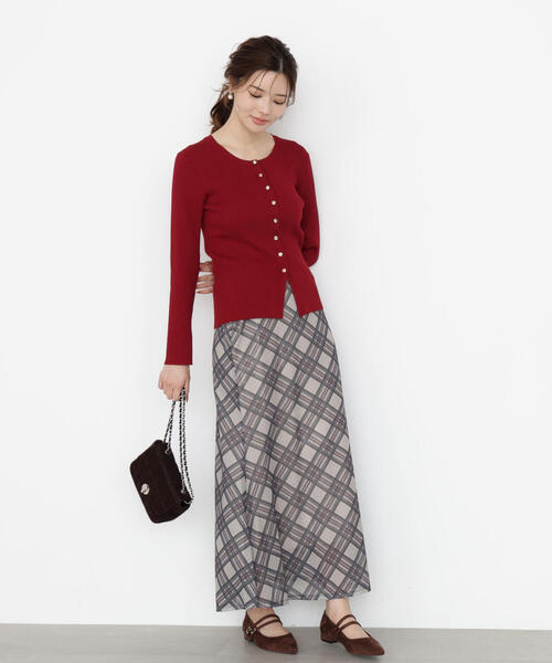 PROPORTION BODY DRESSING（プロポーションボディドレッシング）の「チェックナロースカート / 1215220804（スカート・レディース・ネイビー/ベージュ・P/S/MEDIUM）」の7枚目の写真