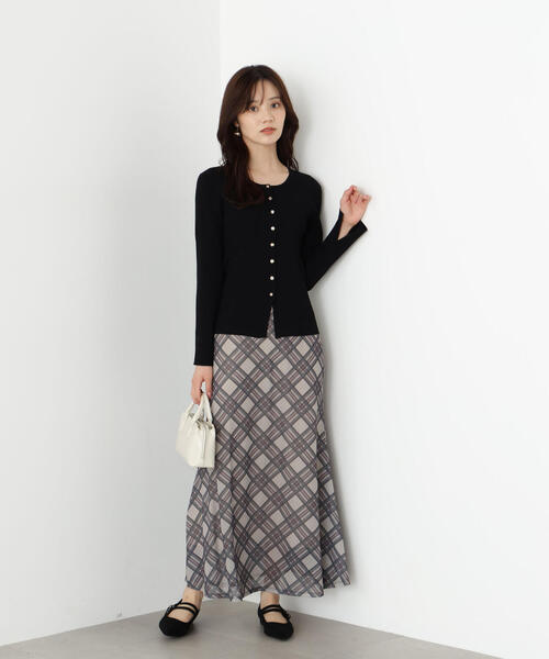 PROPORTION BODY DRESSING（プロポーションボディドレッシング）の「チェックナロースカート / 1215220804（スカート・レディース・ネイビー/ベージュ・P/S/MEDIUM）」の16枚目の写真