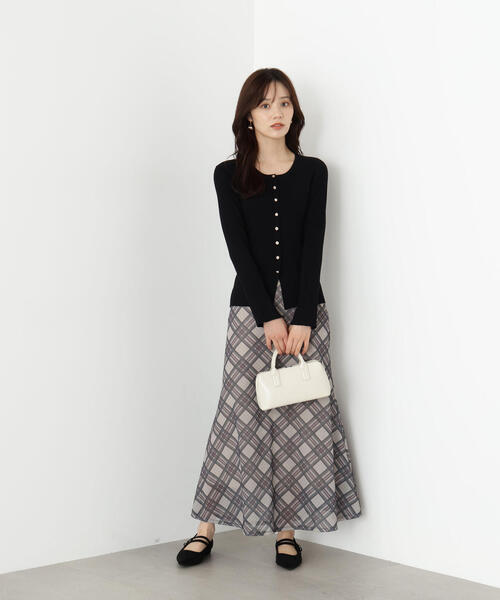 PROPORTION BODY DRESSING（プロポーションボディドレッシング）の「チェックナロースカート / 1215220804（スカート・レディース・ネイビー/ベージュ・P/S/MEDIUM）」の19枚目の写真