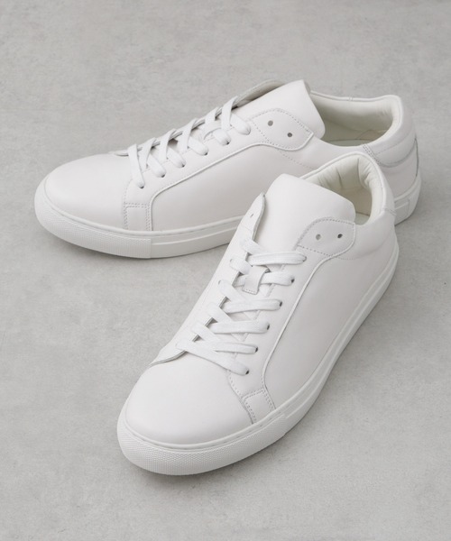 NANO universe（ナノユニバース）の「「Damerino」ダメリーノレザースニーカー（スニーカー・メンズ・ブラック/ホワイト・28/27/26）」の2枚目の写真