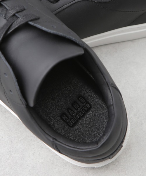 NANO universe（ナノユニバース）の「「Damerino」ダメリーノレザースニーカー（スニーカー・メンズ・ブラック/ホワイト・28/27/26）」の9枚目の写真