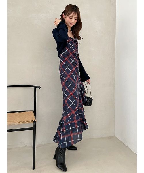 SNIDEL（スナイデル）の「シンプルリブカーディガン（カーディガン/ボレロ・レディース・ネイビー/ブラウン/ピンク/アイボリー・F）」の15枚目の写真