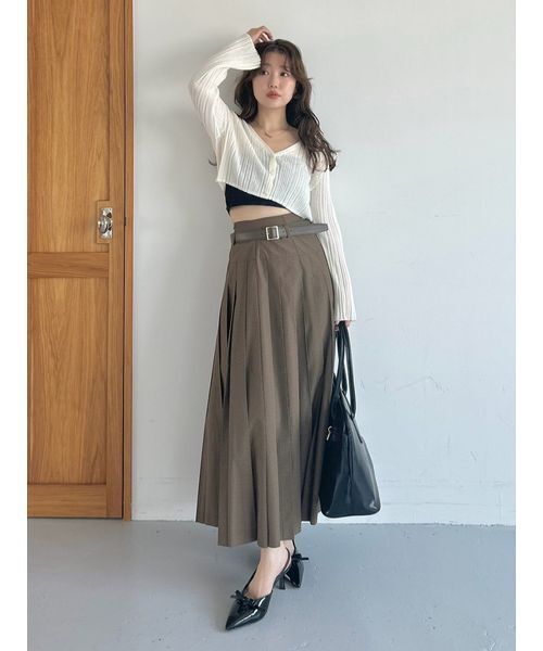 SNIDEL（スナイデル）の「シンプルリブカーディガン（カーディガン/ボレロ・レディース・ネイビー/ブラウン/ピンク/アイボリー・F）」の12枚目の写真