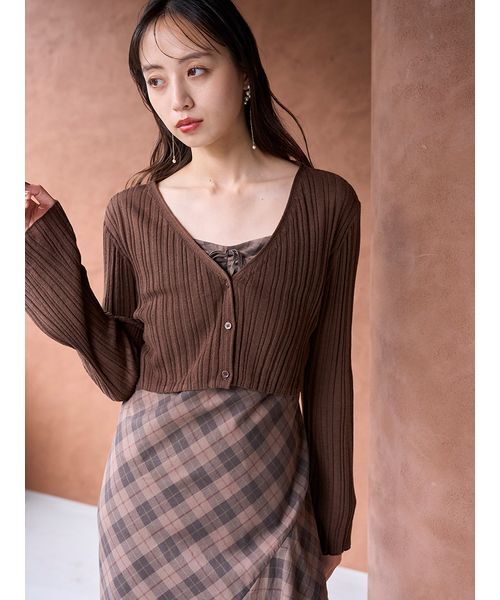 シンプルリブカーディガン（カーディガン/ボレロ）｜SNIDEL