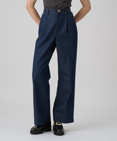 ANAYI(アナイ)の「【セットアップ対応商品】デニムライクタックパンツ(その他パンツ・レディース・ネイビー/ブラック/ホワイト・36/38/34)」の3枚目の写真