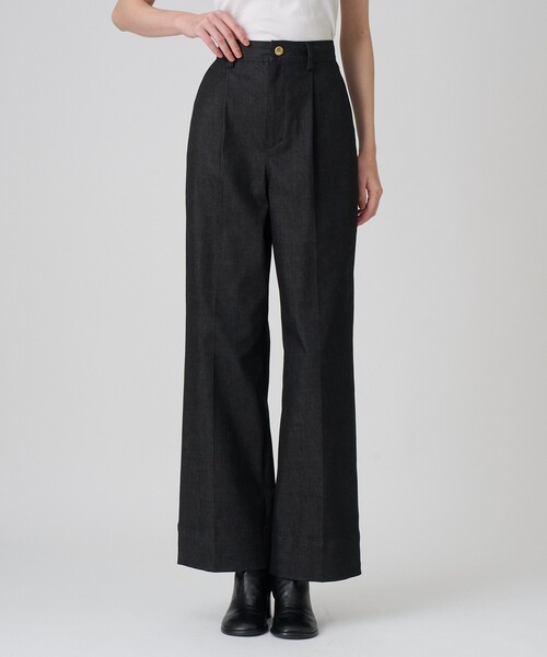 ANAYI(アナイ)の「【セットアップ対応商品】デニムライクタックパンツ(その他パンツ・レディース・ネイビー/ブラック/ホワイト・36/38/34)」の2枚目の写真