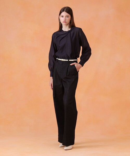 ANAYI(アナイ)の「【セットアップ対応商品】デニムライクタックパンツ(その他パンツ・レディース・ネイビー/ブラック/ホワイト・36/38/34)」の6枚目の写真