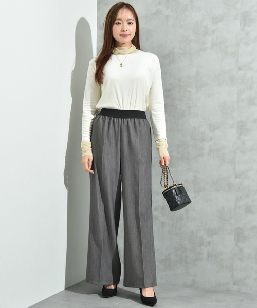 INTERPLANET（インタープラネット）の「ＴＲストレッチワイドパンツ（その他パンツ・レディース・グレー/ネイビー・FREE）」の6枚目の写真