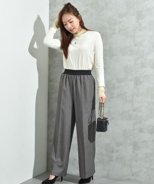 INTERPLANET（インタープラネット）の「ＴＲストレッチワイドパンツ（その他パンツ・レディース・グレー/ネイビー・FREE）」の9枚目の写真