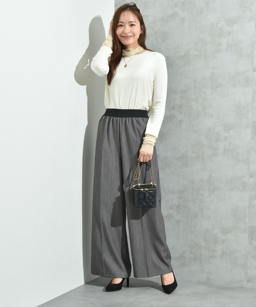 INTERPLANET（インタープラネット）の「ＴＲストレッチワイドパンツ（その他パンツ・レディース・グレー/ネイビー・FREE）」の10枚目の写真