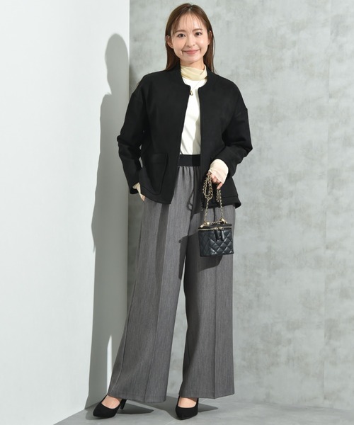 INTERPLANET（インタープラネット）の「ＴＲストレッチワイドパンツ（その他パンツ・レディース・グレー/ネイビー・FREE）」の14枚目の写真