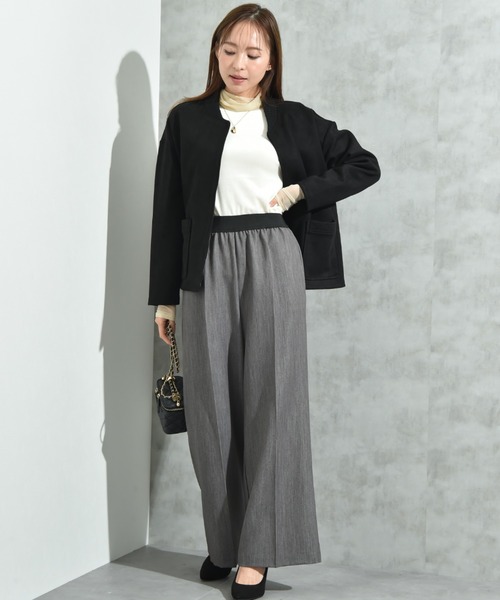 INTERPLANET（インタープラネット）の「ＴＲストレッチワイドパンツ（その他パンツ・レディース・グレー/ネイビー・FREE）」の16枚目の写真