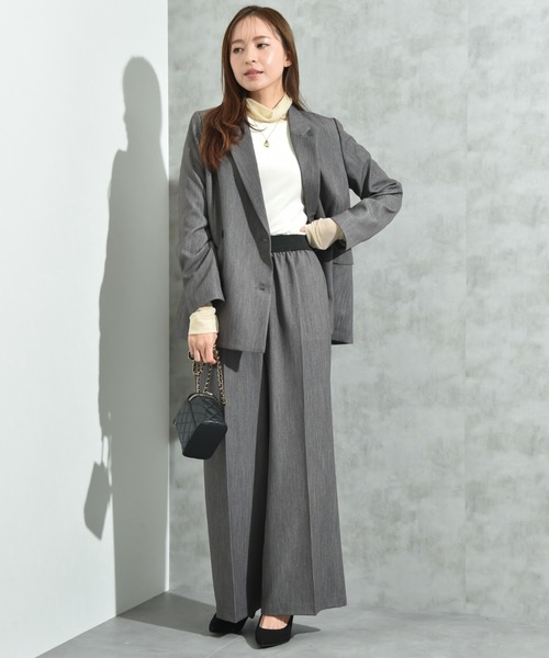 INTERPLANET（インタープラネット）の「ＴＲストレッチワイドパンツ（その他パンツ・レディース・グレー/ネイビー・FREE）」の13枚目の写真