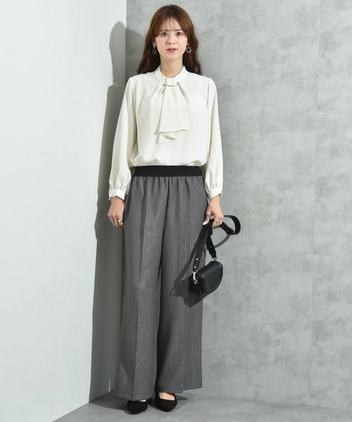 INTERPLANET（インタープラネット）の「ＴＲストレッチワイドパンツ（その他パンツ・レディース・グレー/ネイビー・FREE）」の21枚目の写真