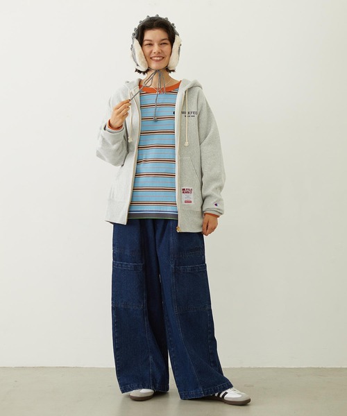 Champion（チャンピオン）の「MILKFED. × CHAMPION SWEAT ZIP HOODIE（パーカー・レディース・アッシュ/ライトブルー/バーガンディー/オートミール/チャコール・S/M）」の11枚目の写真