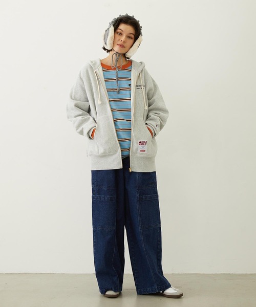 Champion（チャンピオン）の「MILKFED. × CHAMPION SWEAT ZIP HOODIE（パーカー・レディース・アッシュ/ライトブルー/バーガンディー/オートミール/チャコール・S/M）」の12枚目の写真