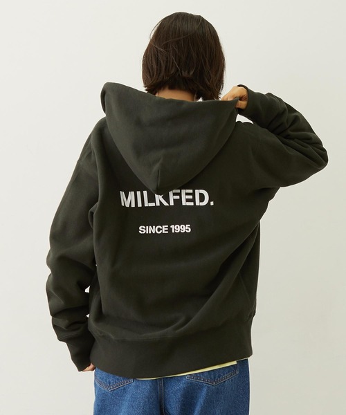 Champion（チャンピオン）の「MILKFED. × CHAMPION SWEAT ZIP HOODIE（パーカー・レディース・アッシュ/ライトブルー/バーガンディー/オートミール/チャコール・S/M）」の15枚目の写真
